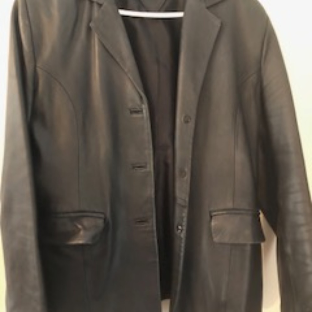 Black leather jacket